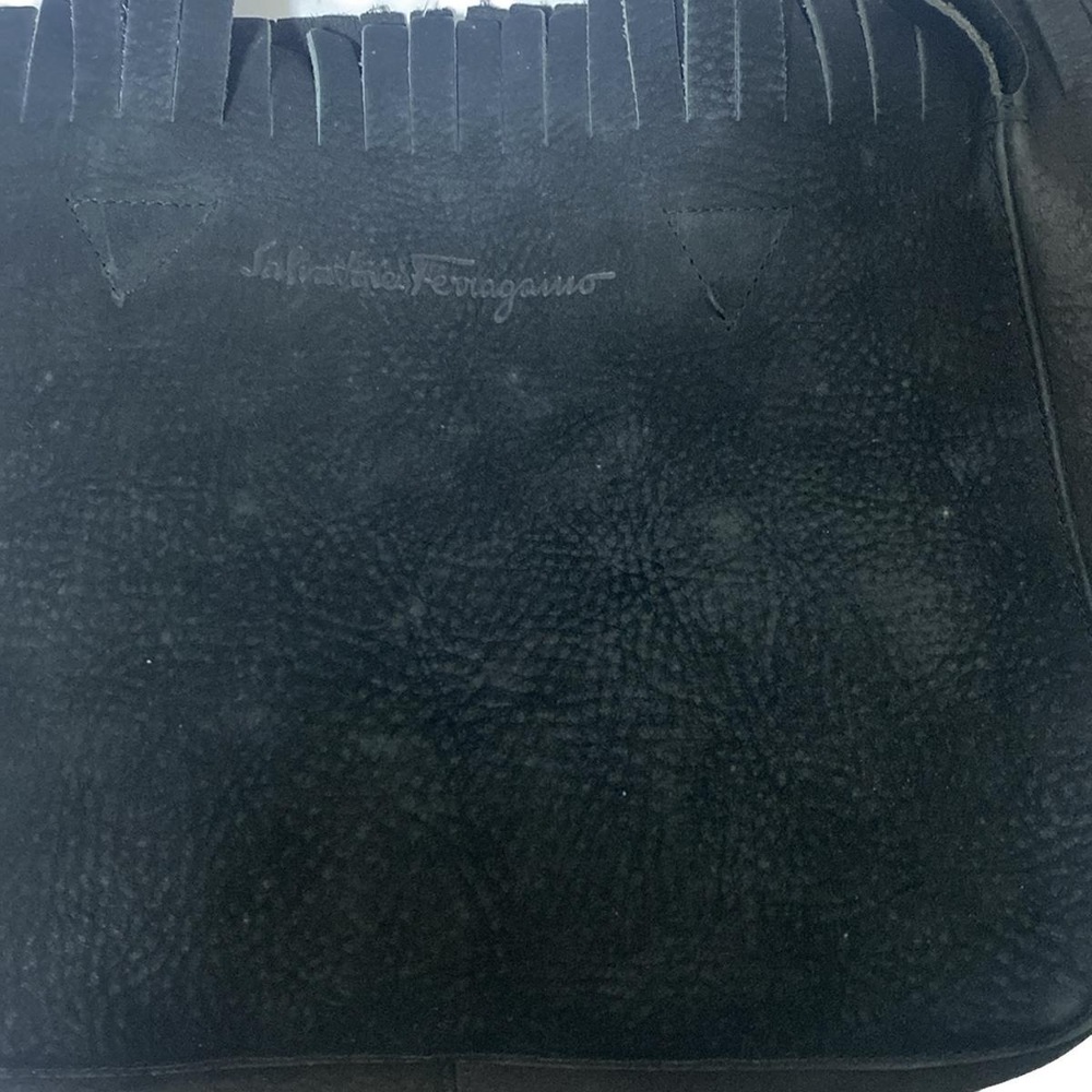 Salvatore Ferragamo Fringe Leather Tote Bag Black - Picture 11 of 15